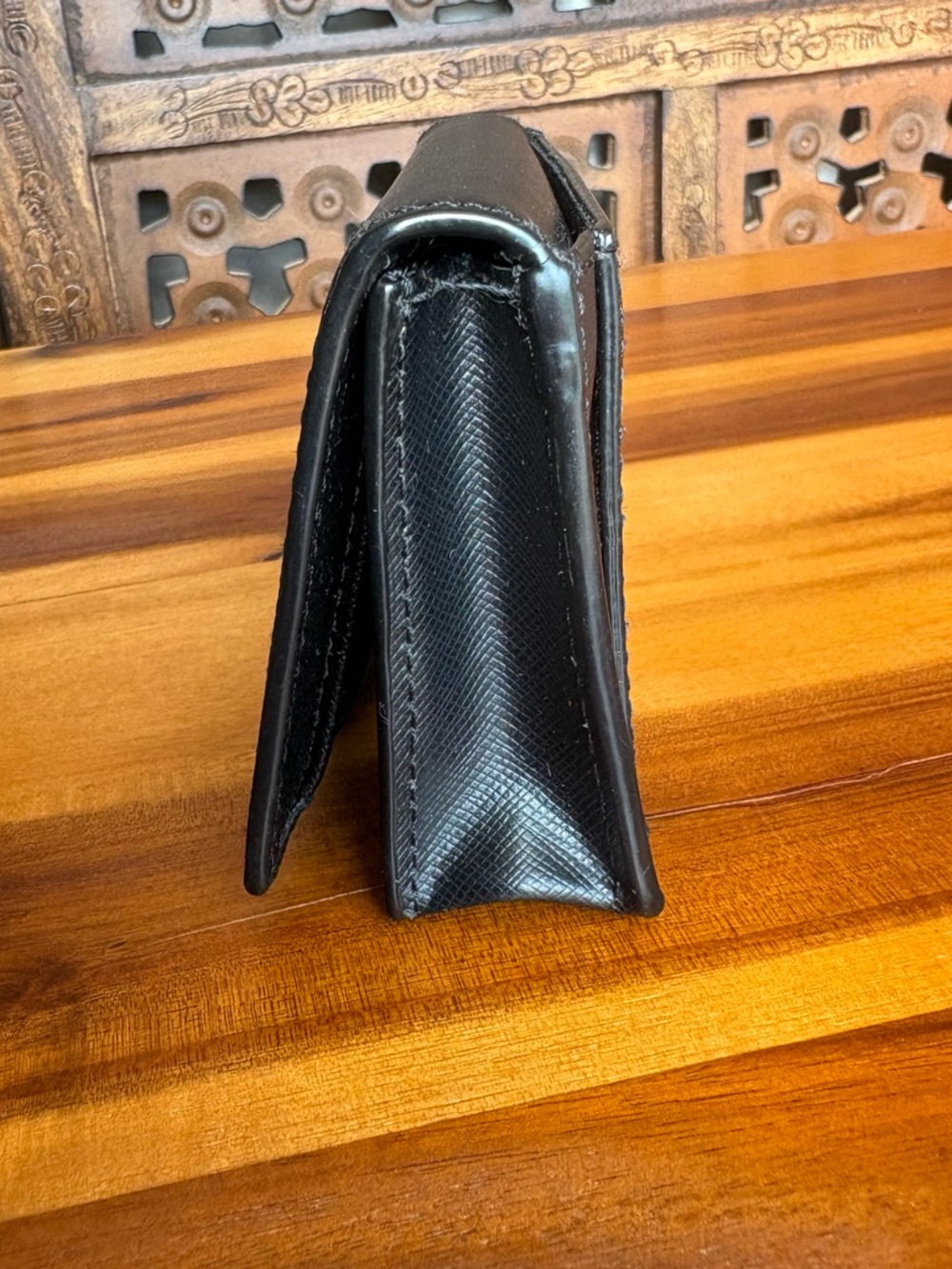 NWOT COACH Darcy Black Leather Business Card Case Wallet - Picture 6 of 8